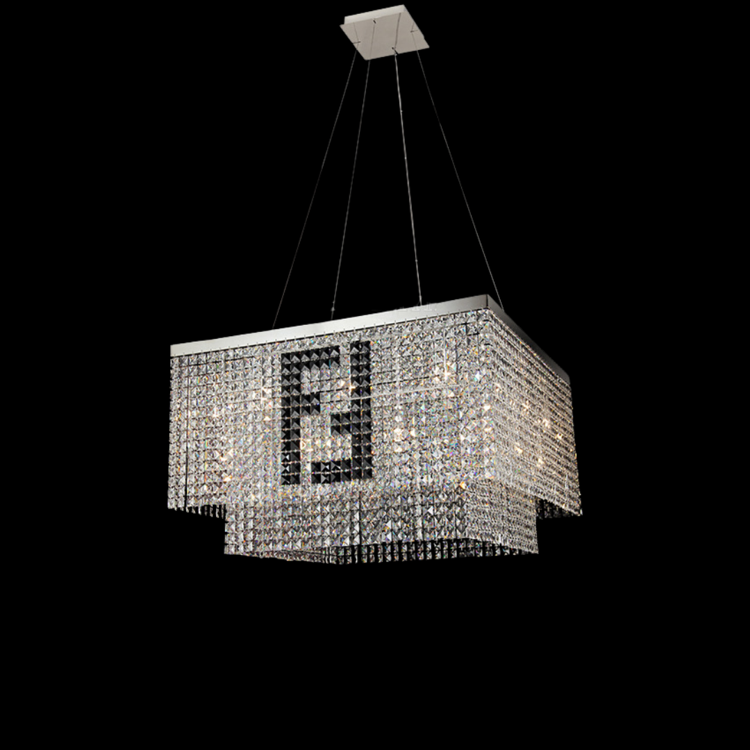 Designer Style Crystal Chandelier Elegant Round Ceiling Lighting for Living / Dining Room