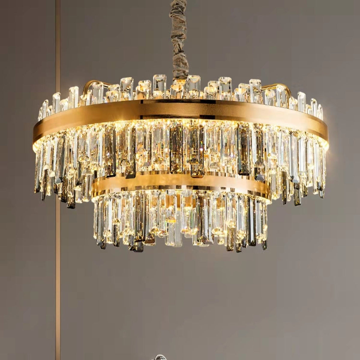 Modern Round / rectangular Crystal Chandelier Collection for Living Room / hallway / dining / bedroom
