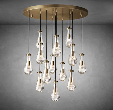Raindrop Round Chandelier 36"