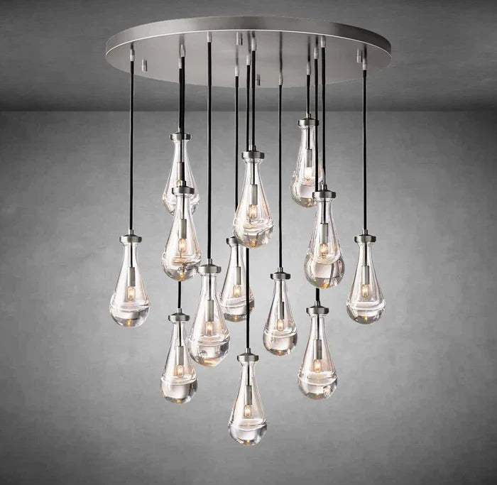 Raindrop Round Chandelier 36"