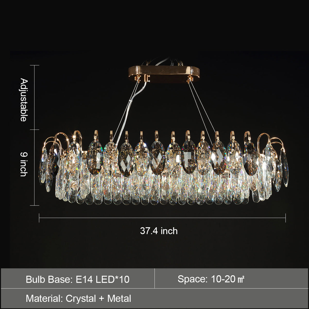 Luxurious K9 Crystal Chandelier Modern Ceiling Light Fixtures Set for Living Room / dining Room