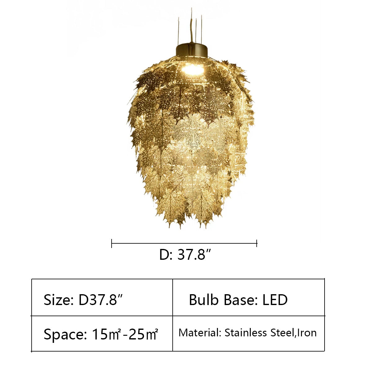 Post-Modern Art Maple Leaves Chandelier for Living / dining Room / study Room