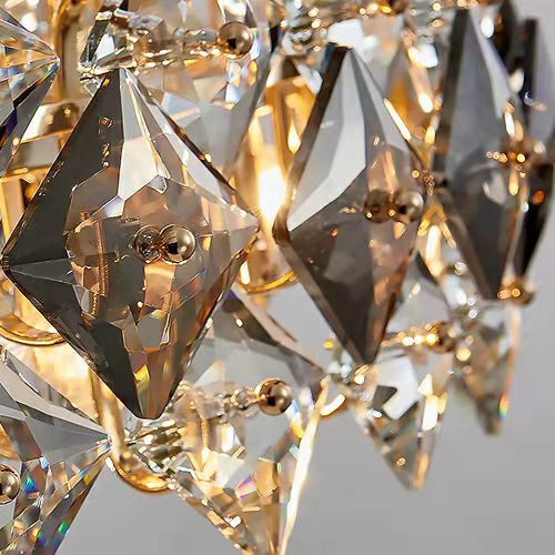 Prismatic Crystal Chandelier for Living Room Dining Room Ceiling Light