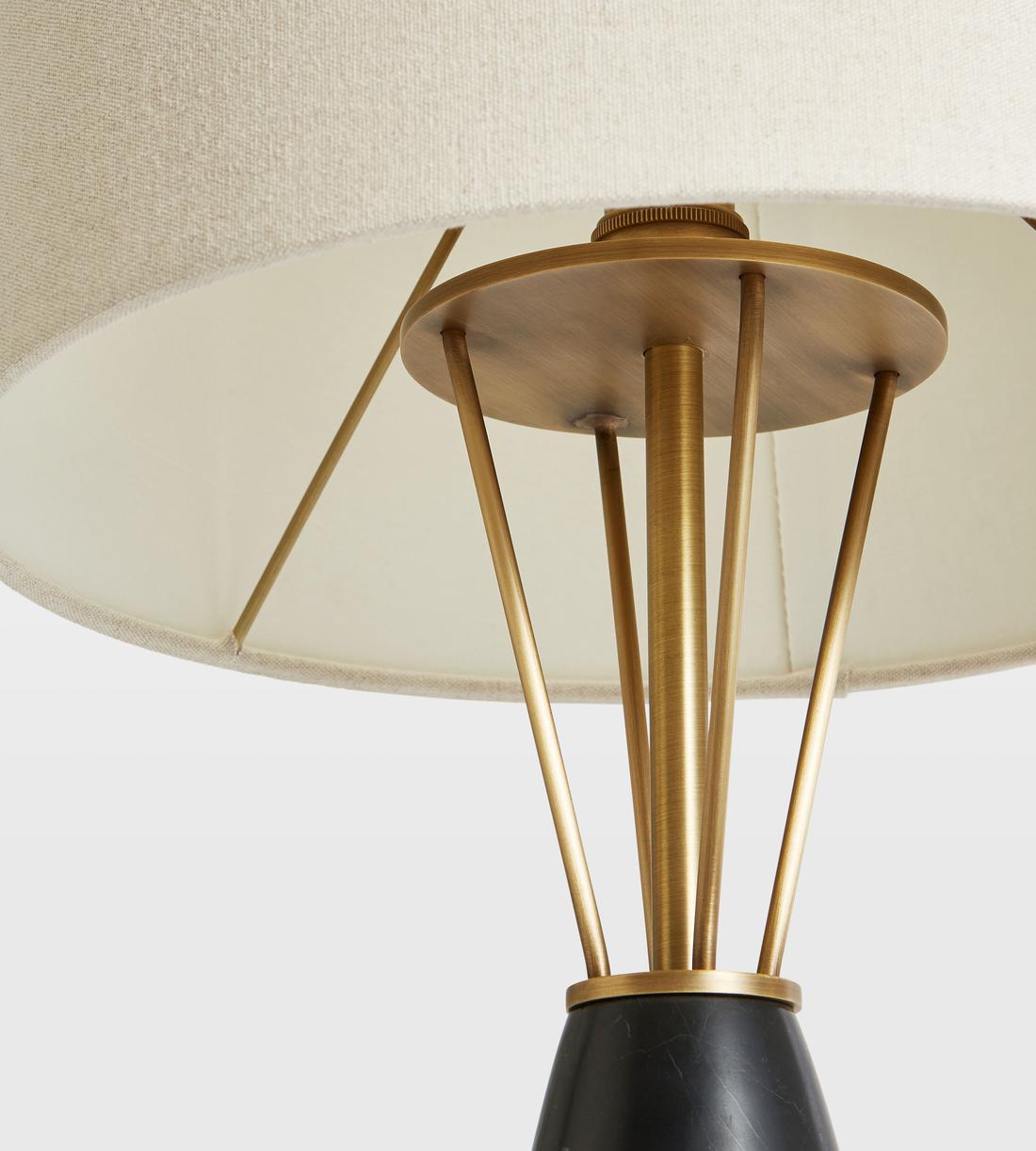 Marble Table Lamp in Antiqued Brass - Erhaus product image 2