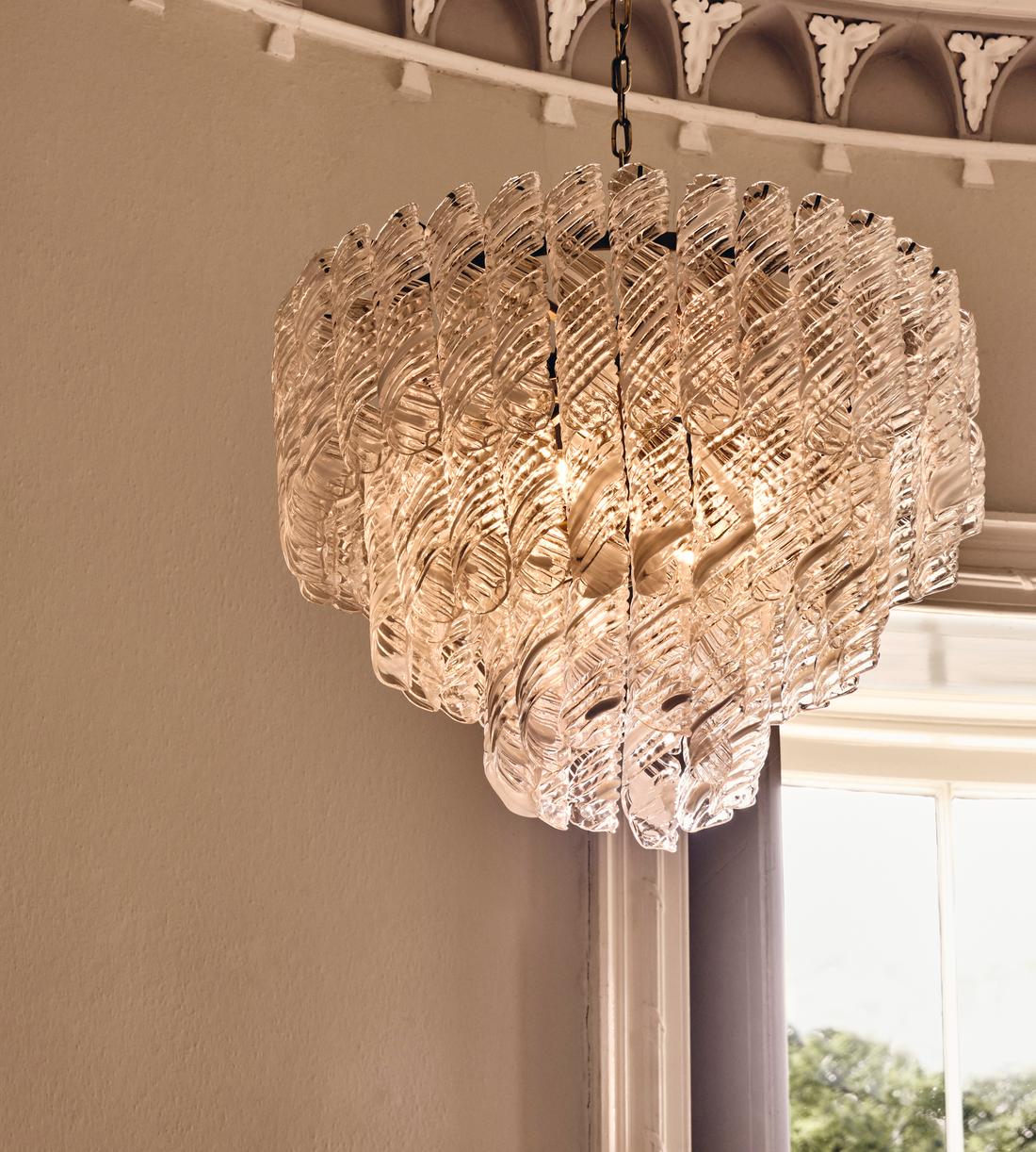 Elodie Glass Chandelier 28-Inchw