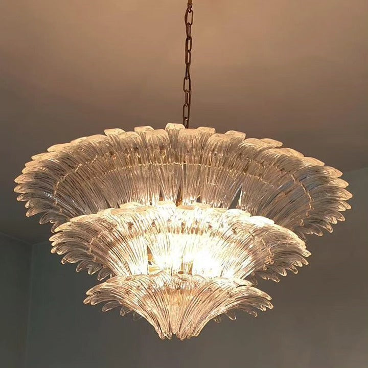 Flower Blossom Art Glass Chandelier for Living Room / bedroom