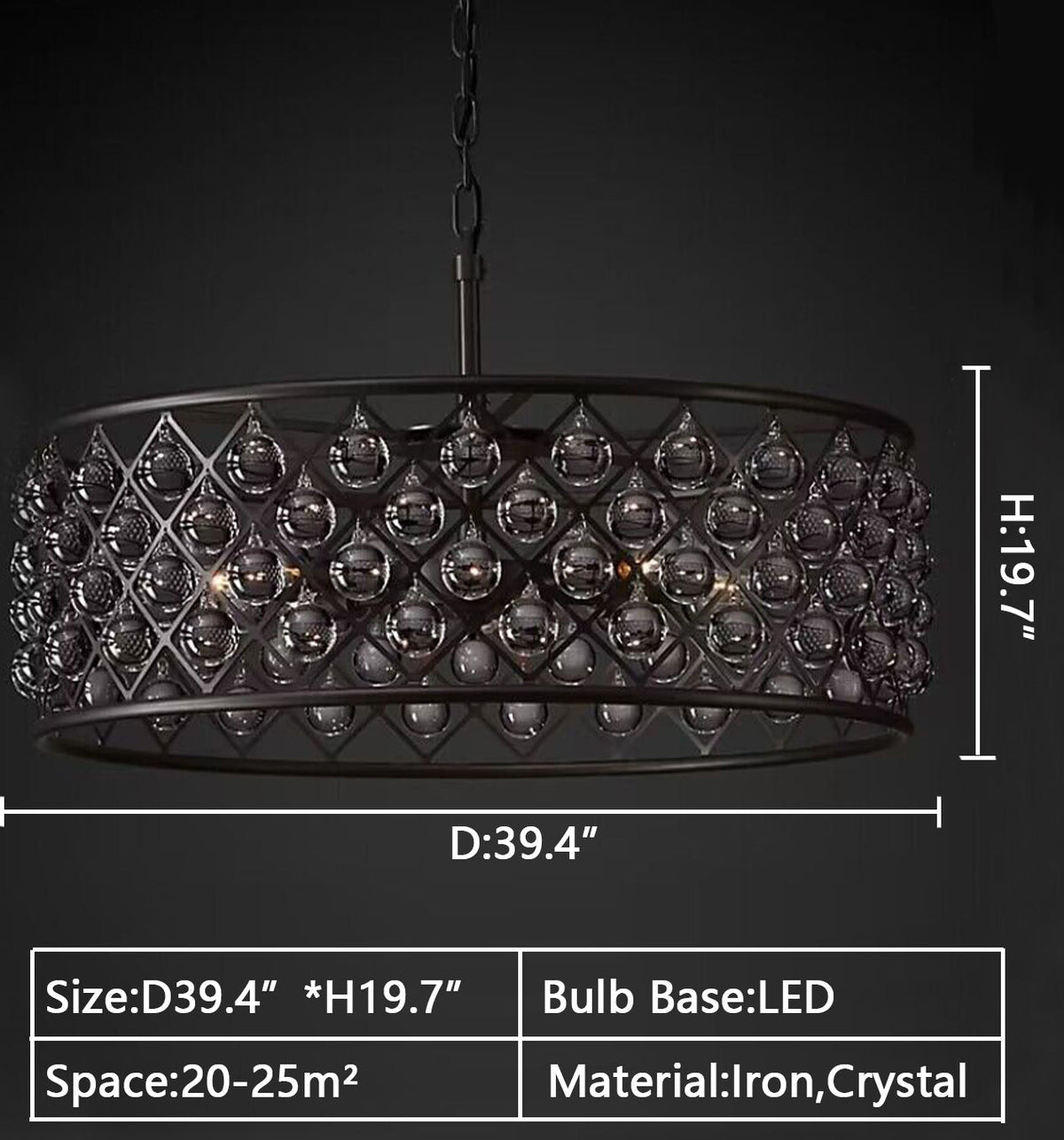 Post-Modern Raindrop Crystal Chandelier Rectangle / round Light for Living Room / dining Table