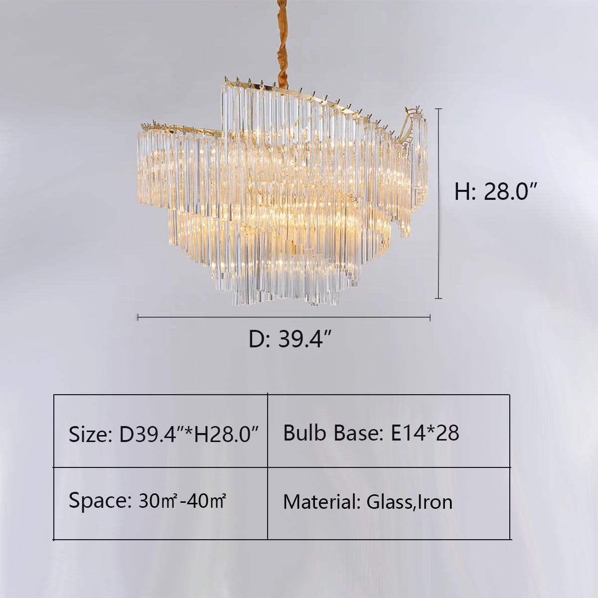 Large Modern Art Spiral Tiers Glass Pendant Chandelier for Living Room / dining Room / entryway