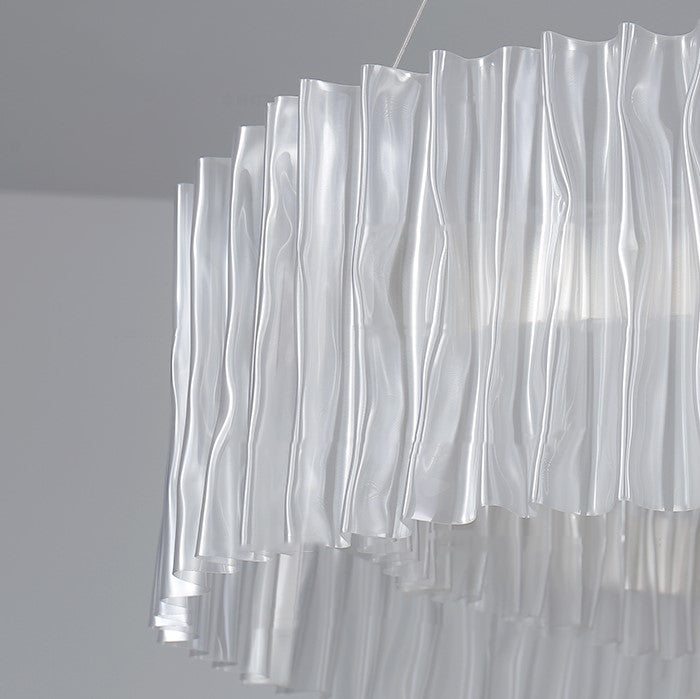 Modern Minimalism Pleated Acrylic Ring Round Ceiling Light for Living / Ding Room / Bar