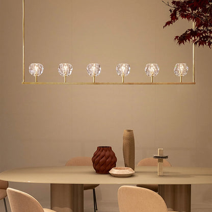 Boule De Cristal Clear Glass Linear Chandelier 48", 60"