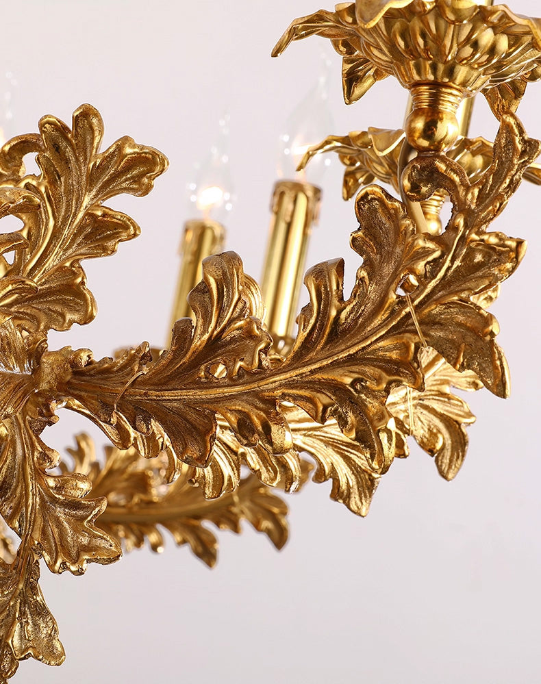 47X31 Inch 20 Lights French Empire Style Brass and Crystal Chandelier Light