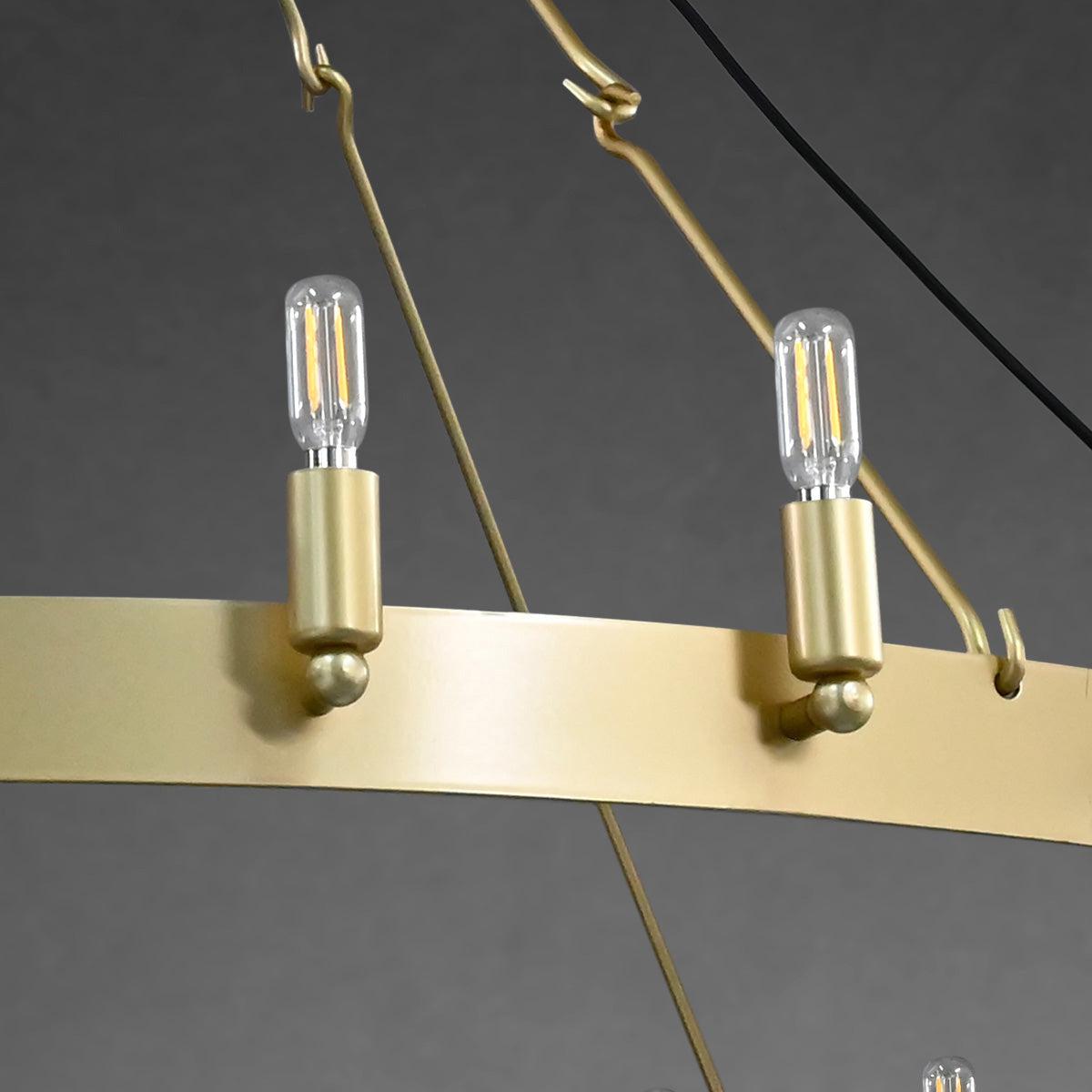 Camina Vintage Candelabra Round Chandelier 26"