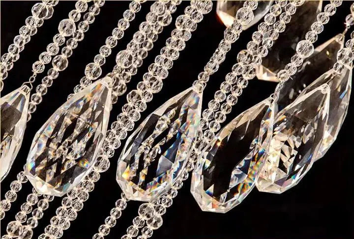 Oversized Modern Cascade Spiral Crystal Staircase Chandelier for Duplex Building
