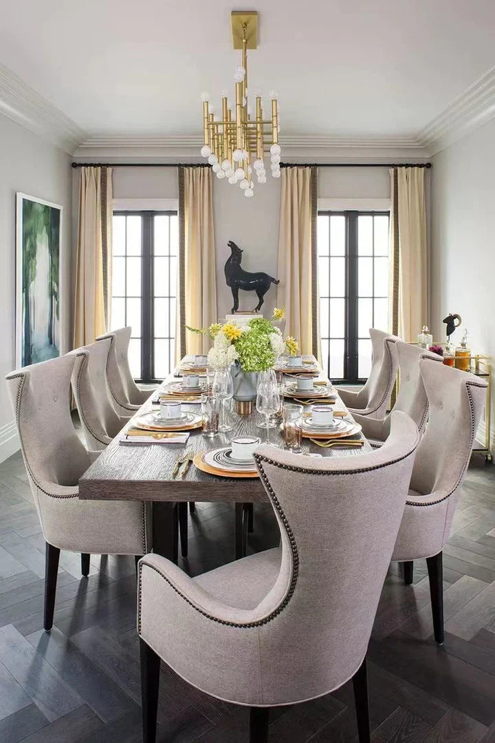 Post Modern Bamboo Style Linear Chandelier for Living Room God Iron Design Dining Table Ceiling Light