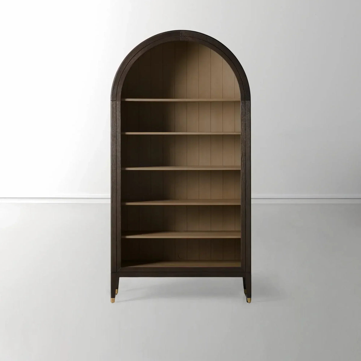 Hattie Open Bookcase in Oak 36-Inchw 46-Inchw