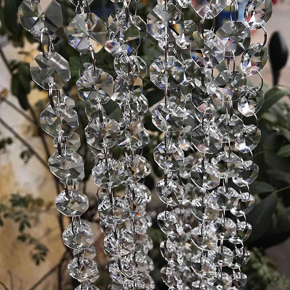 Modern Square Crystal Mounted Chandelier