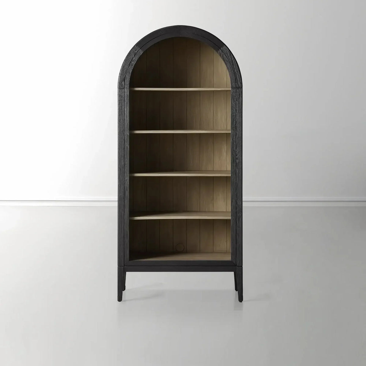 Hattie Open Bookcase in Oak 36-Inchw 46-Inchw