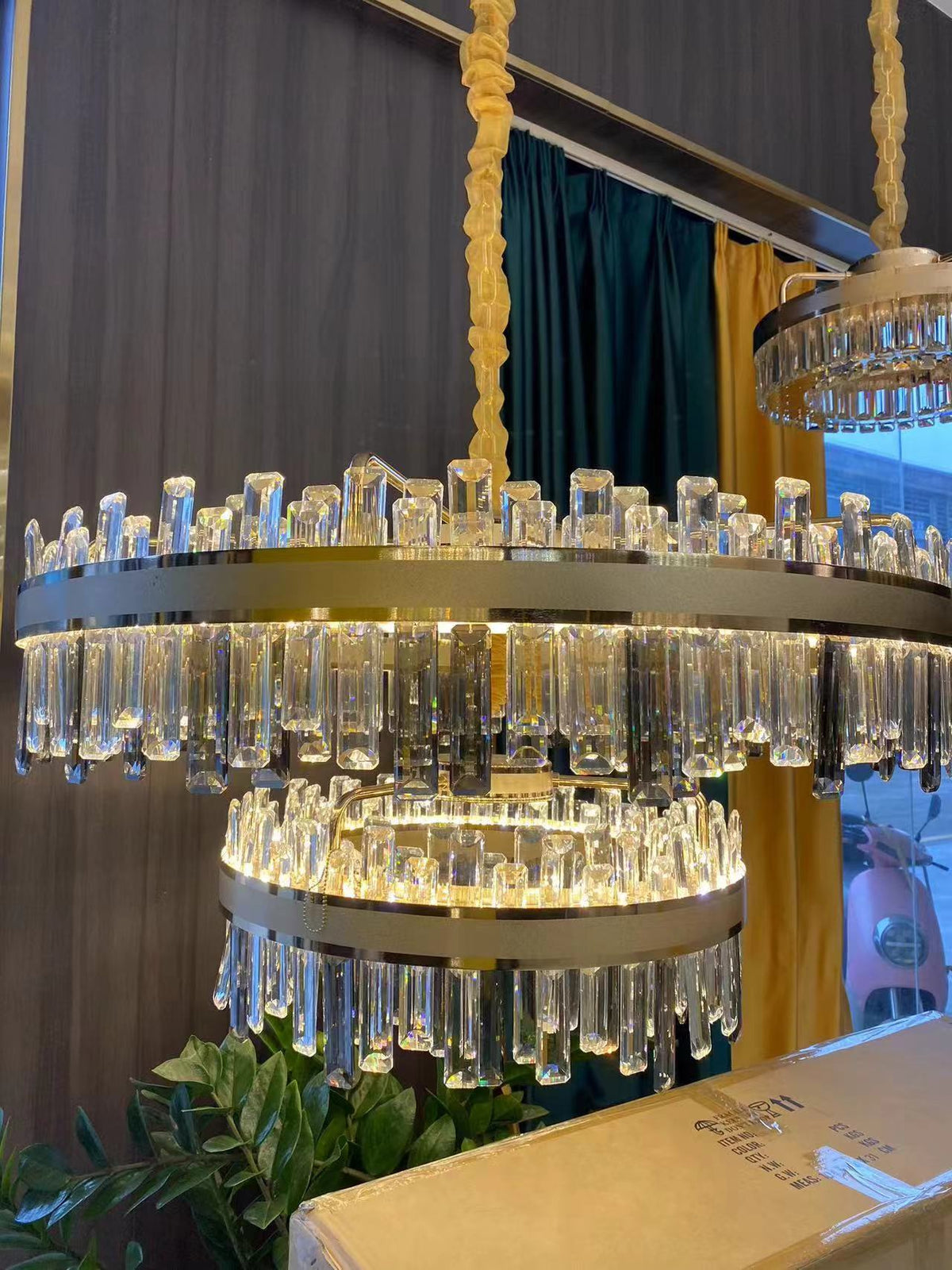 Modern Round / rectangular Crystal Chandelier Collection for Living Room / hallway / dining / bedroom