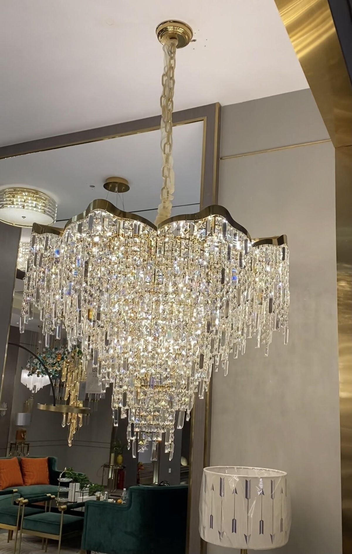 Crystal Tassel Chandelier Set for Living Room / dining Room and Bedroom