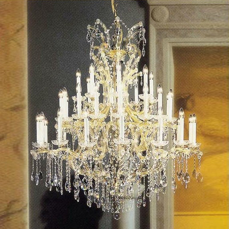 40 Lights Golden Maria Theresa Chandelier