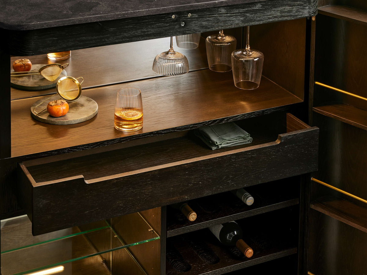 Finnley Plinth Bar Cabinet
