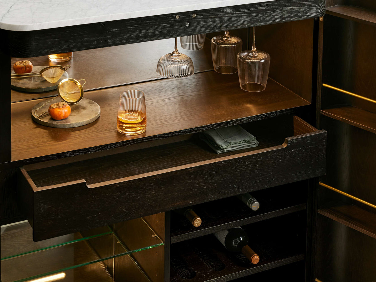 Finnley Plinth Bar Cabinet