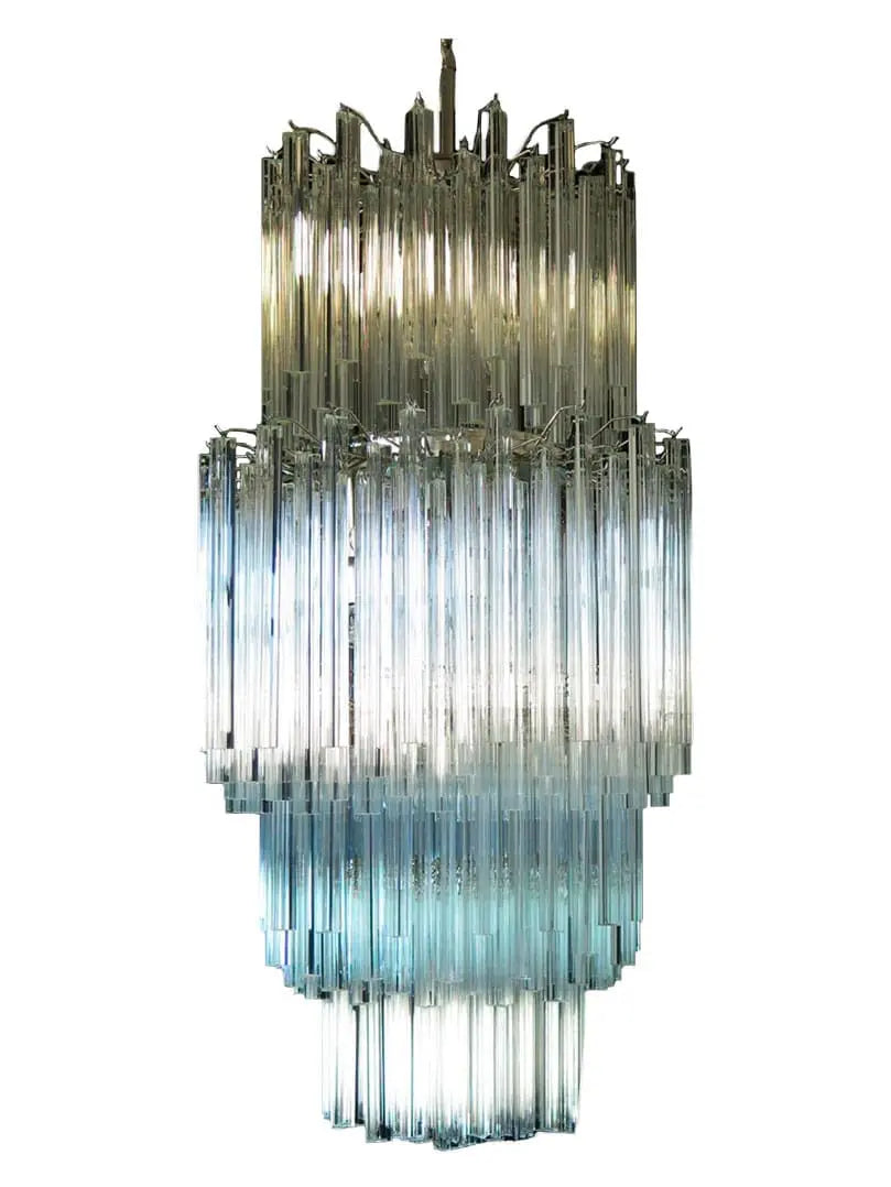 Murano Glass Chandelier – 242 Prisms – Transparent