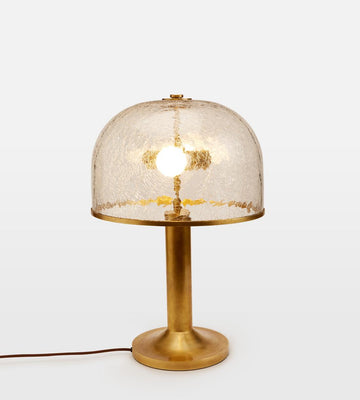 Aged Brass Glass Accent Table Lamp - Erhaus product image 1