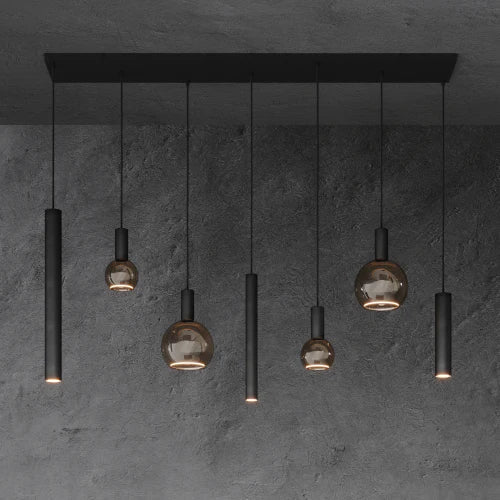 Modern Minimalist 6 / 7-Light Bulbs and Columns Pendant Chandelier for Dining Room