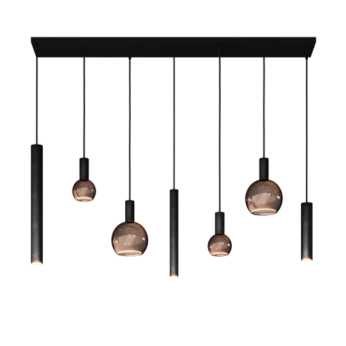 Modern Minimalist 6 / 7-Light Bulbs and Columns Pendant Chandelier for Dining Room