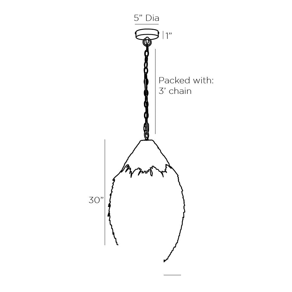 Orla Pendant 45205 technical dimension drawing