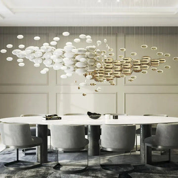 Modern Artistic Golden Dragon Egg Glass Pendant Ceiling Light for Dining Room