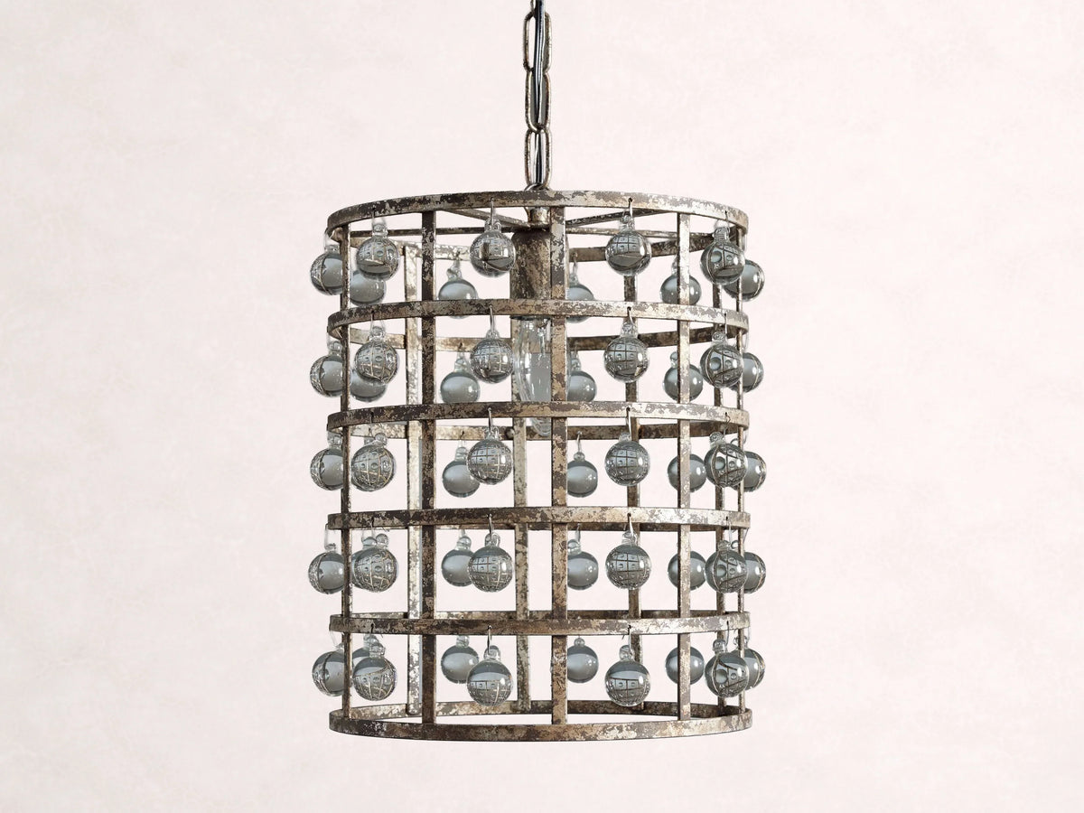 La Cage 12-InchPendant in Silver Clay