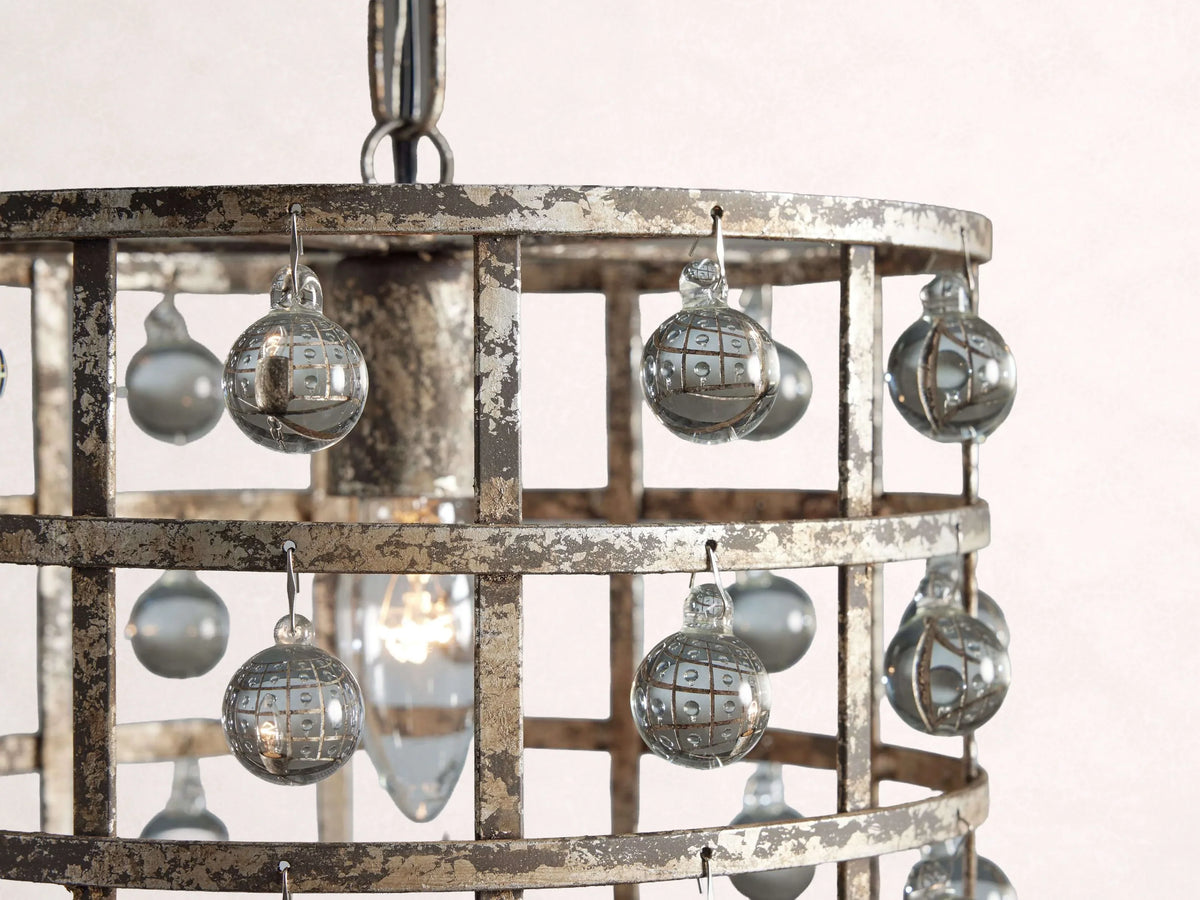 La Cage 12-InchPendant in Silver Clay