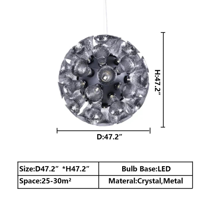 Extra Large Artistic Globe Morning Glory Chandelier Modern Designer Chalice Suspension Pendant Light for
