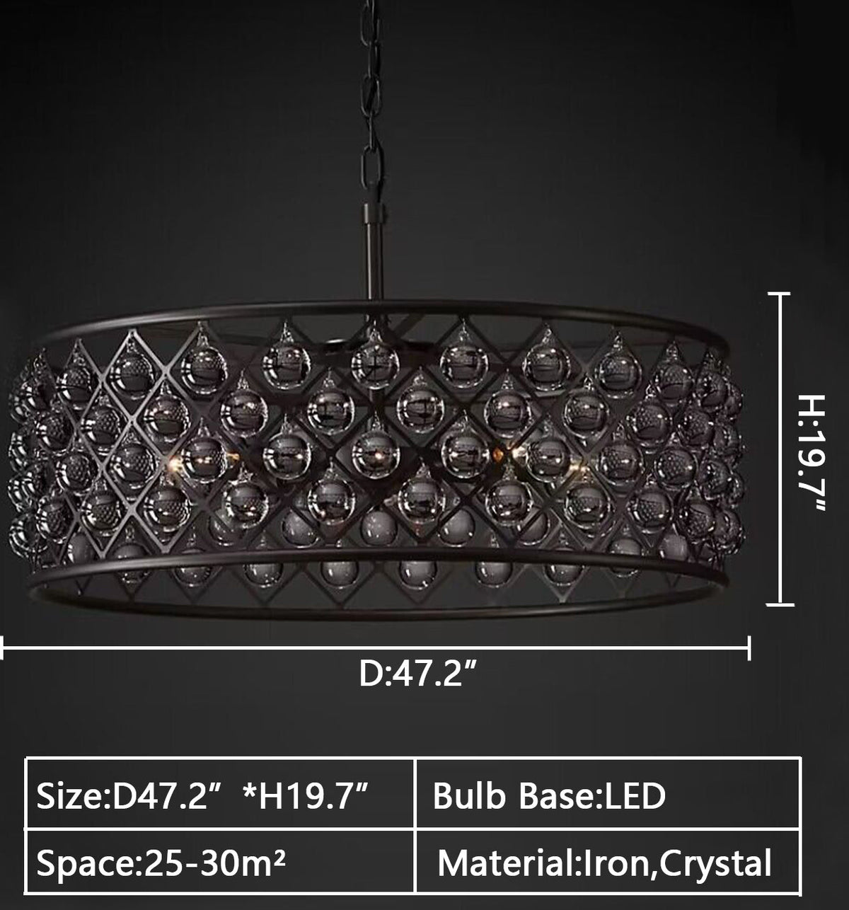 Post-Modern Raindrop Crystal Chandelier Rectangle / round Light for Living Room / dining Table