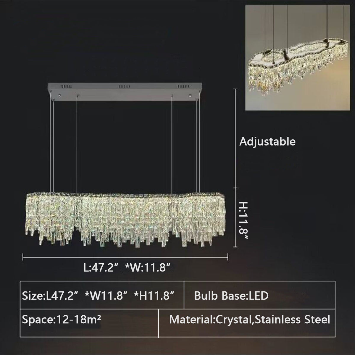 Modern Luxury Irregular Round / oval Crystal Chandelier Set for Bedroom / living Room / dining Room