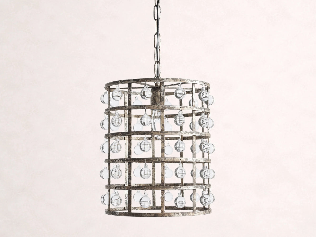 La Cage 12-InchPendant in Silver Clay