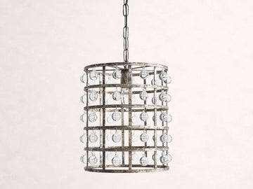 La Cage 12-InchPendant in Silver Clay