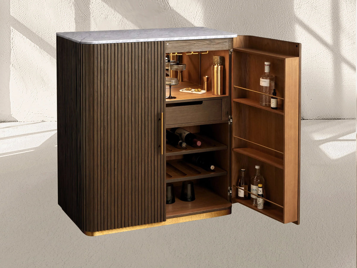 Finnley Plinth Bar Cabinet