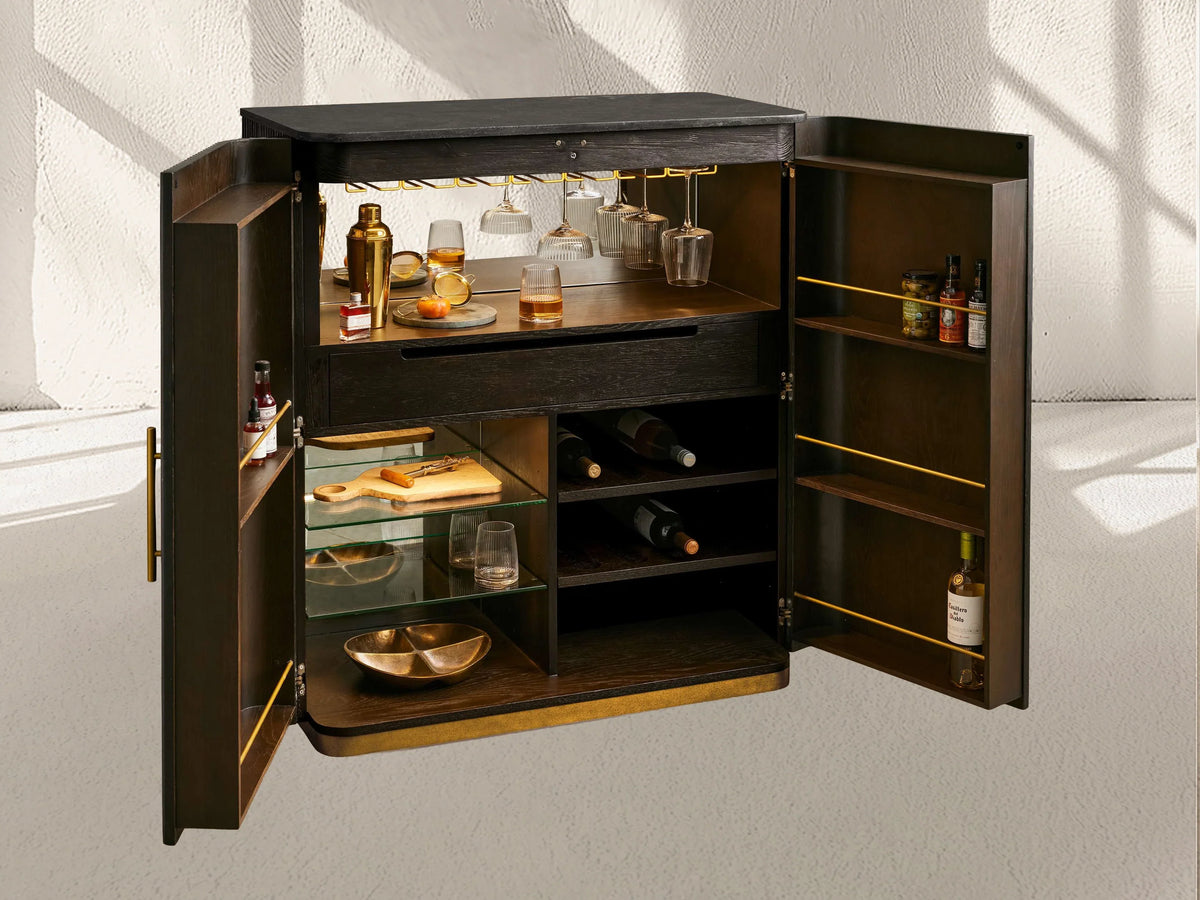 Finnley Plinth Bar Cabinet