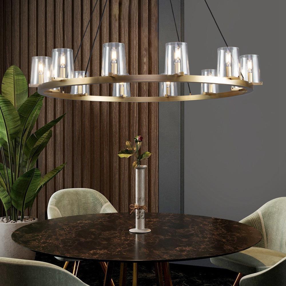Paricia Clear Glass Round Chandelier 36" 48" 60"