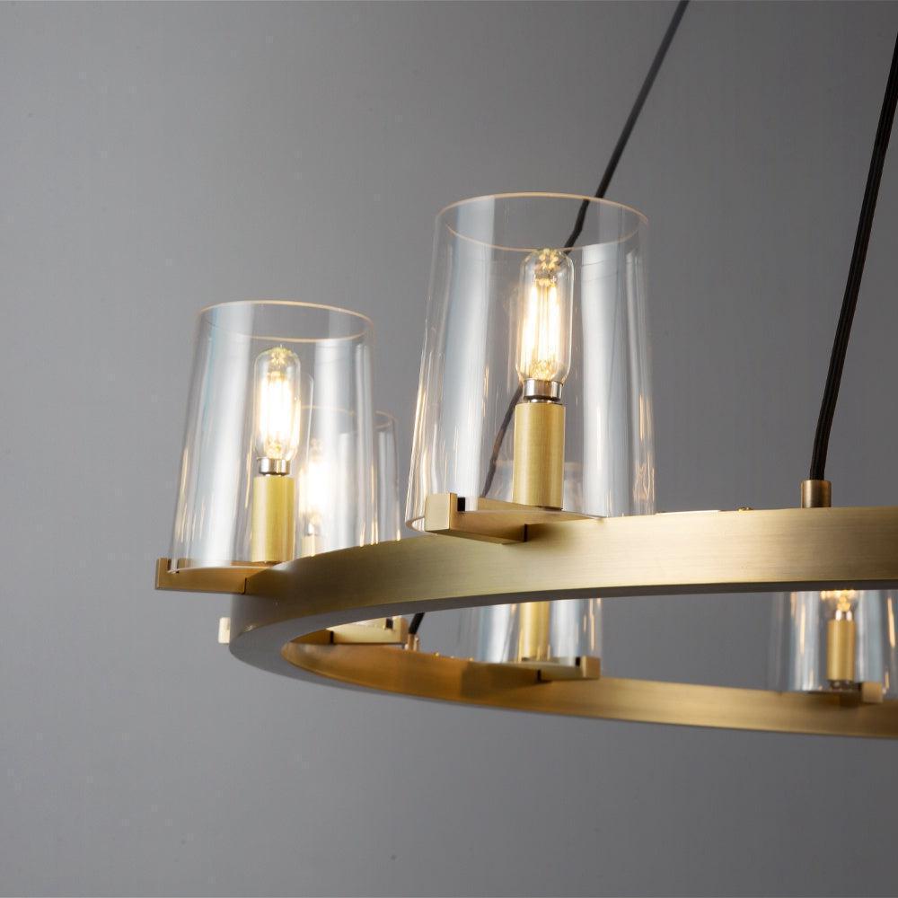 Paricia Clear Glass Round Chandelier 36" 48" 60"