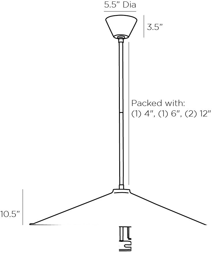 Manchester Pendant 49790 technical dimension drawing