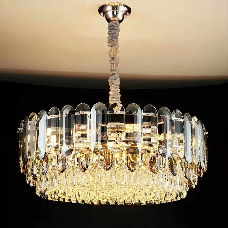 Luxury Smoke Gray K9 Crystal Chandeliers for Dining Room / living Room