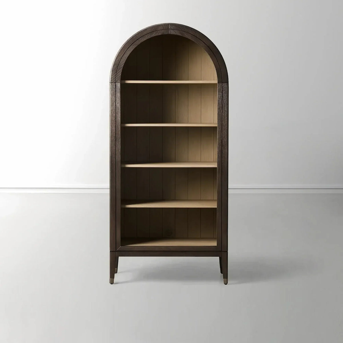 Hattie Open Bookcase in Oak 36-Inchw 46-Inchw