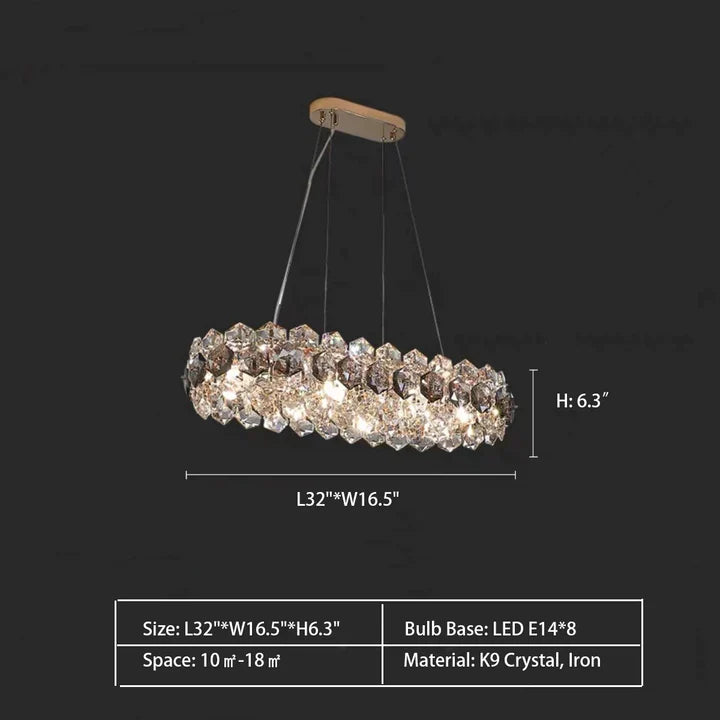Light Luxury Flower Petal Chandelier Suit for Living / dining Room / Bedroom