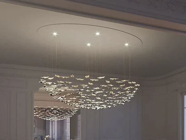 New Postmodern Round / oval 84 / 102 / 170 / 192 Leaves Art Design Chandelier