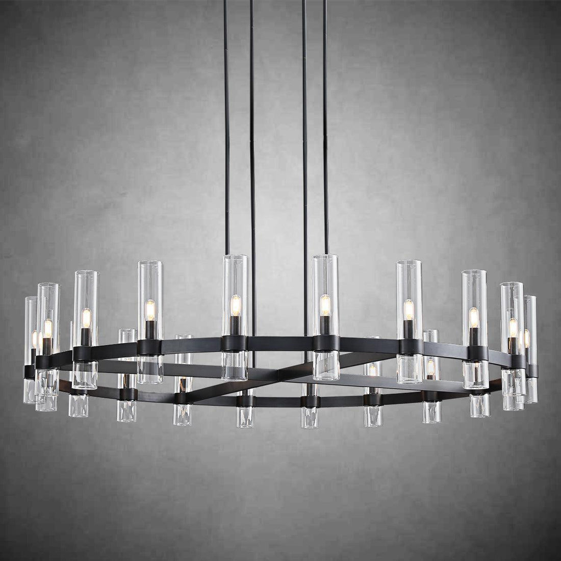 Lavelle Round Glass Chandelier 60"