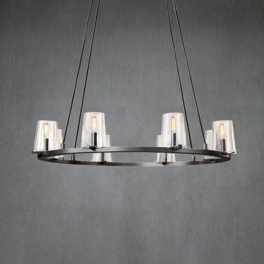 Paricia Clear Glass Round Chandelier 36" 48" 60"